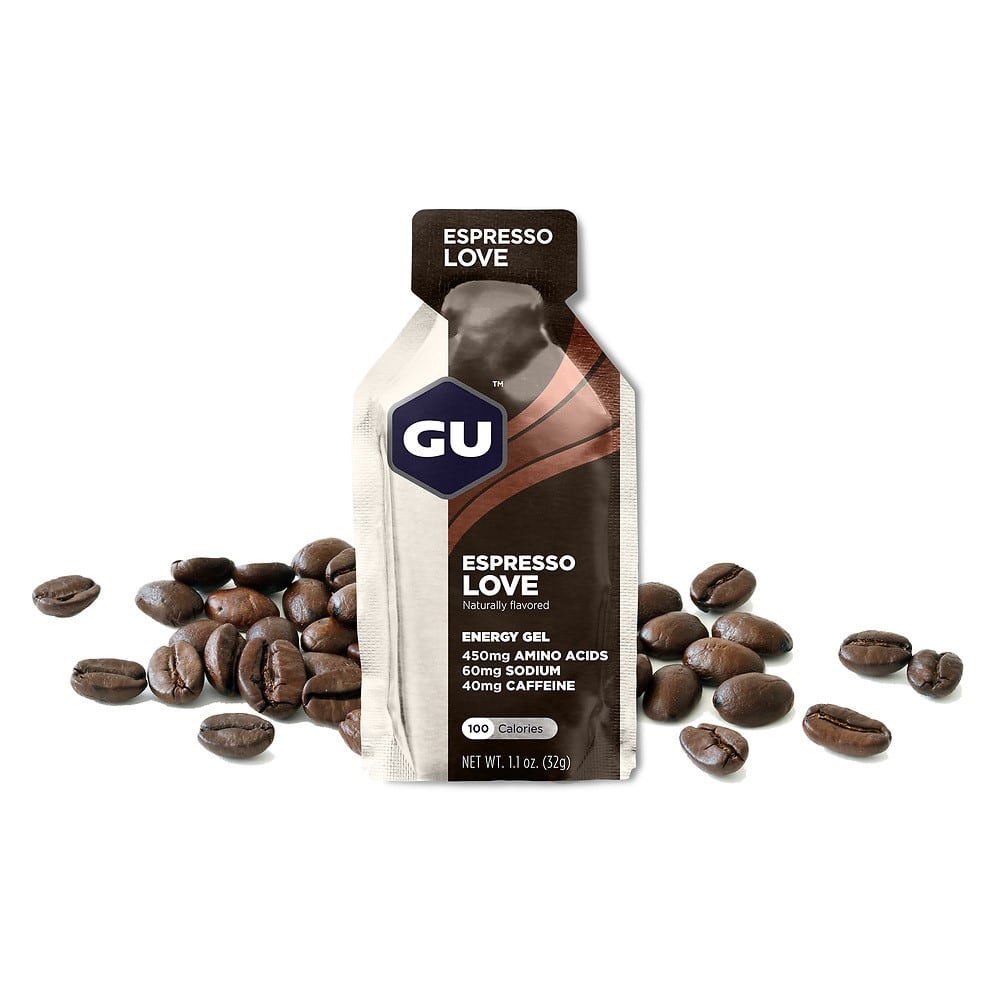 GU Energy Energiegel Espresso Love mit Koffein (24 x 32g)